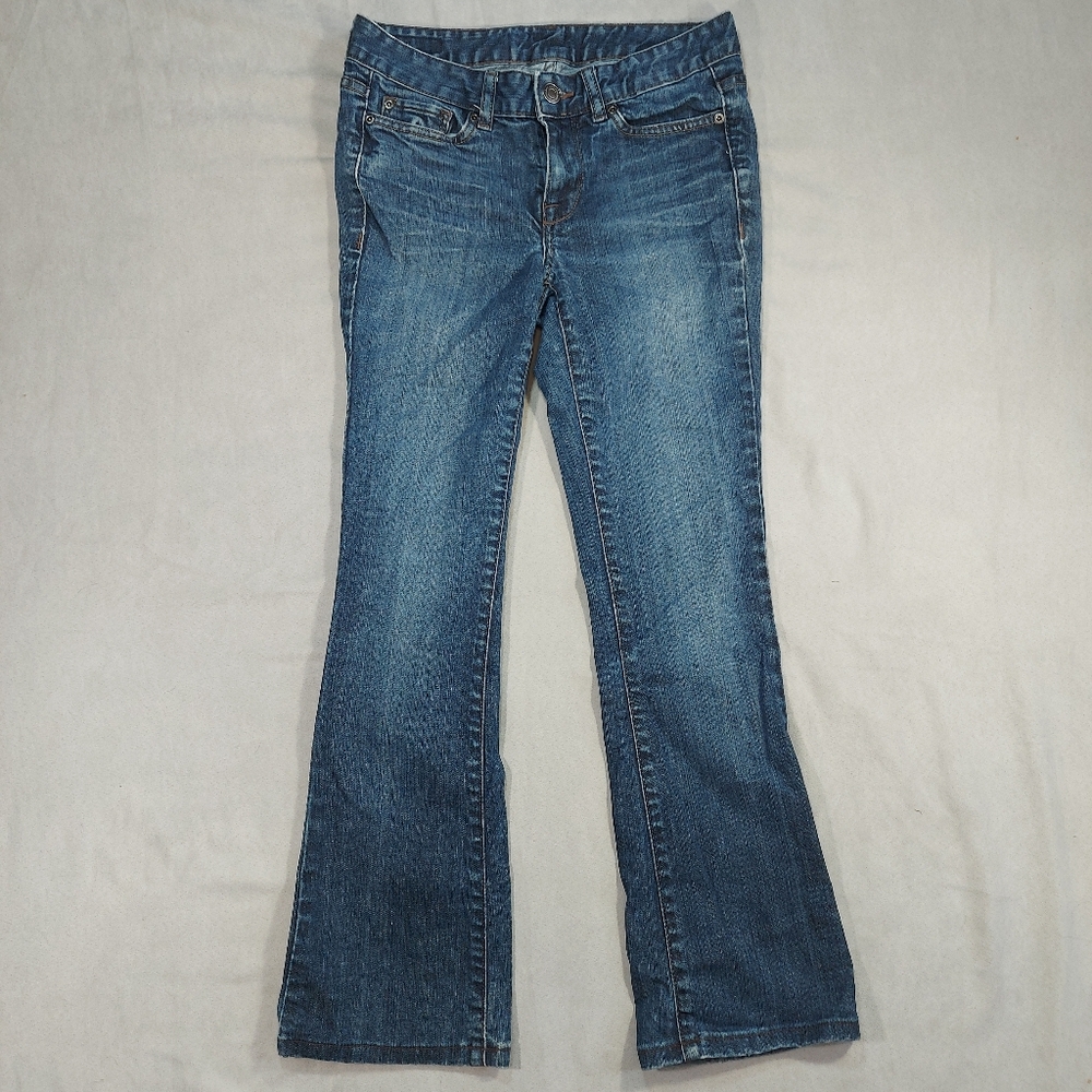 Calvin Klein Low Rise Tall Medium Dark wash Boot Cut Jeans, Size 2